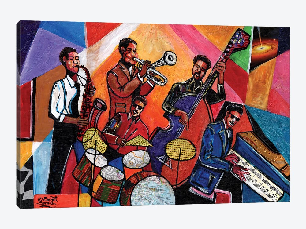 Legends Of Jazz by Everett Spruill 1-piece Canvas Artwork