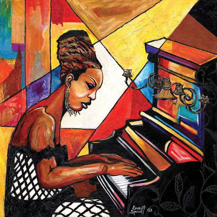 Nina Simone by Everett Spruill wall art