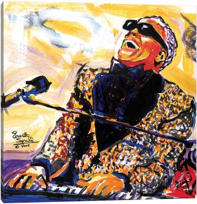 Ray Charles Canvas Art Print - Limited Edition Musicians Art