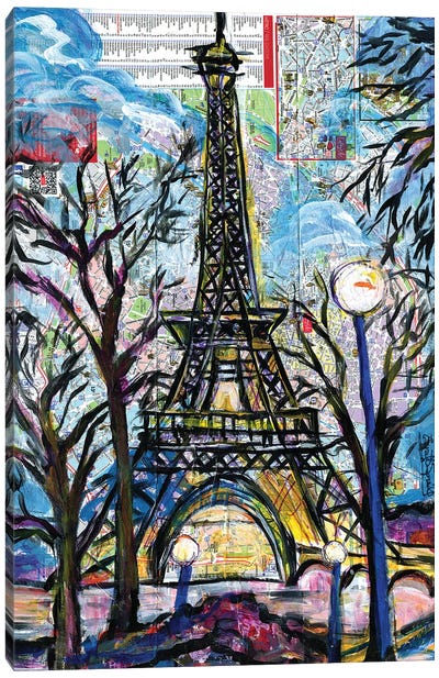 Eiffel Tower Canvas Art Print - Everett Spruill