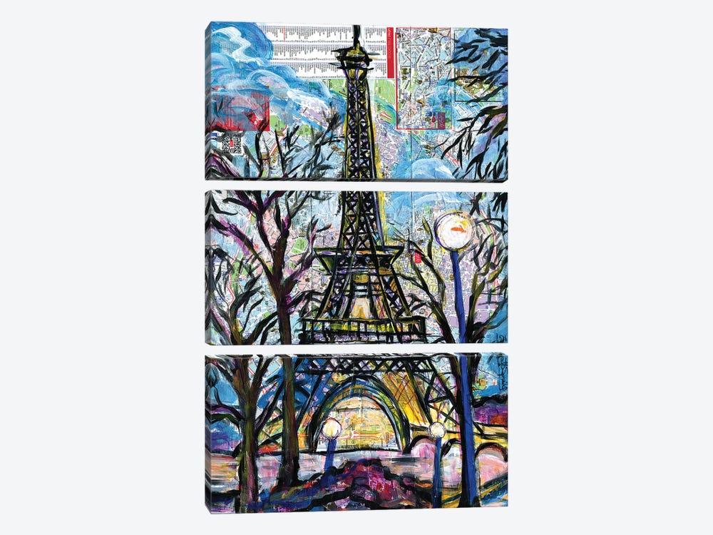 Eiffel Tower by Everett Spruill 3-piece Art Print