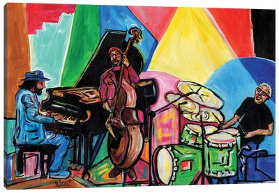 The Tal Cohen Trio With Ignacio Berroa Canvas Art Print - Jazz Art