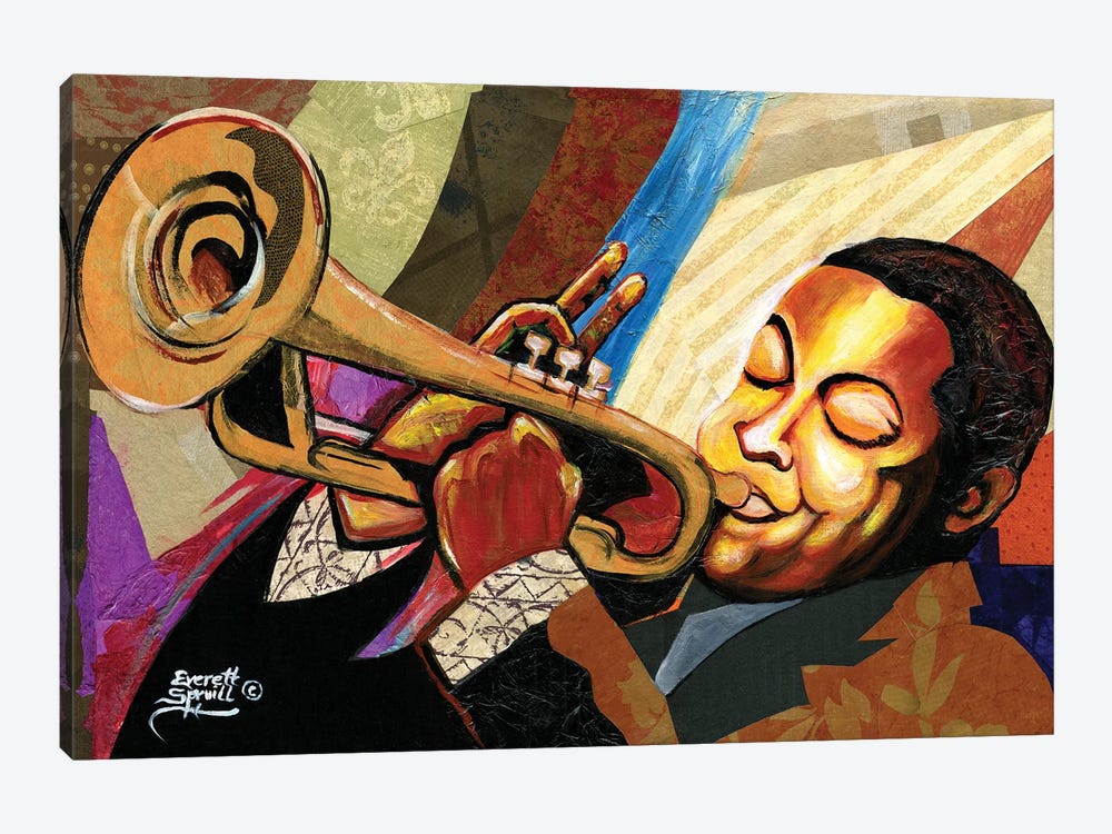 Wynton Marsalis by Everett Spruill 1-piece Canvas Print