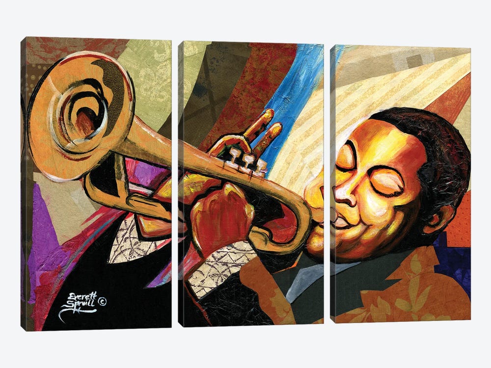 Wynton Marsalis by Everett Spruill 3-piece Art Print