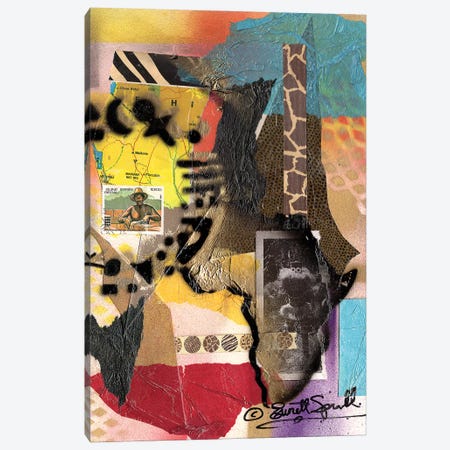 Afro Collage - K Canvas Print #EVR85} by Everett Spruill Canvas Art Print