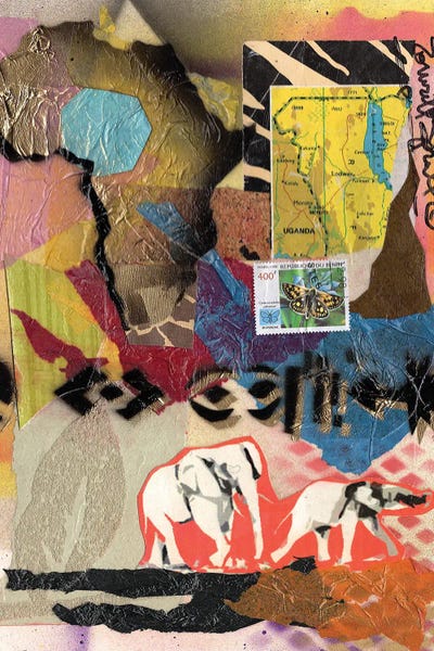 Everett Spruill: Afro Collage - M by Everett Spruill