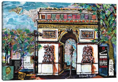Arch de Triomphe Canvas Art Print - Everett Spruill