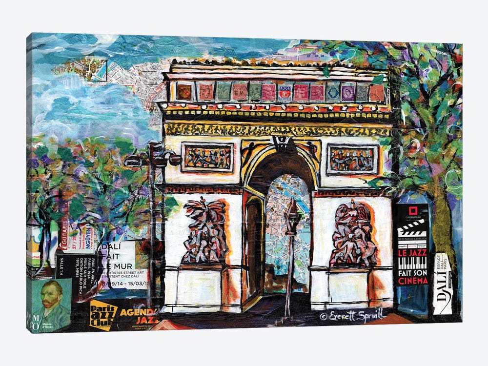 Arch de Triomphe by Everett Spruill 1-piece Canvas Art