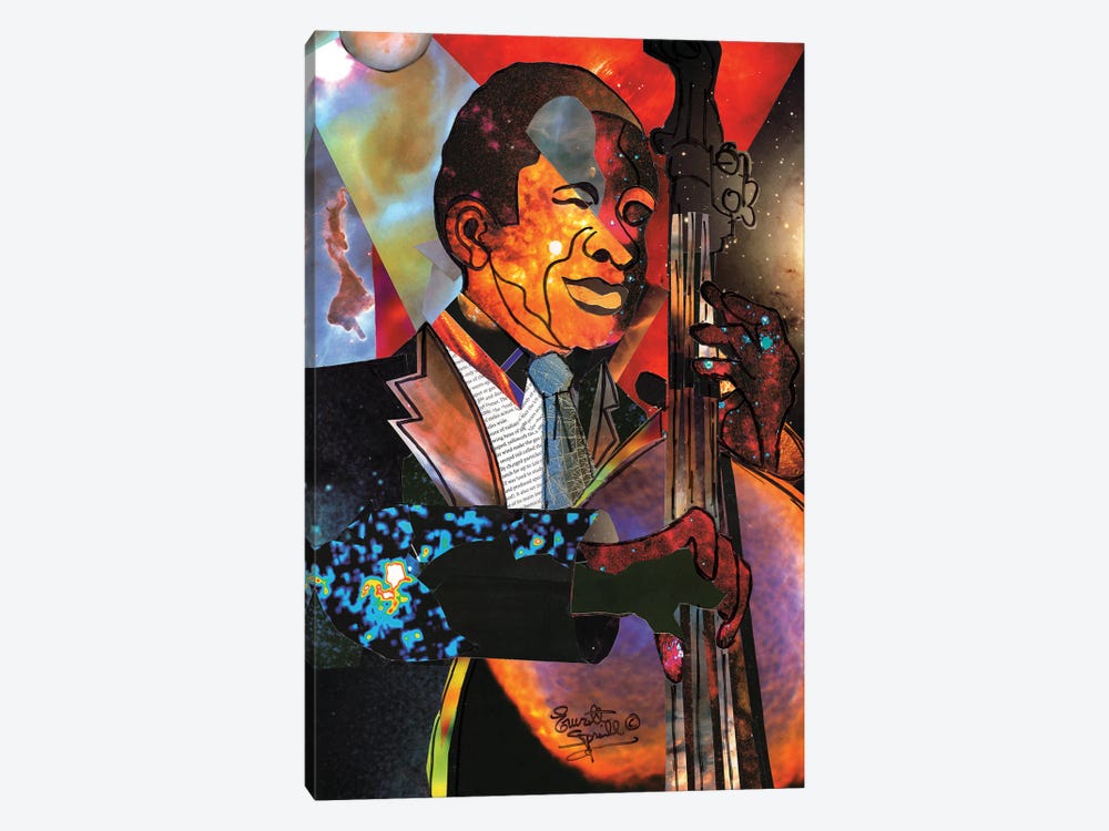 Astro Bassist by Everett Spruill 1-piece Canvas Art Print