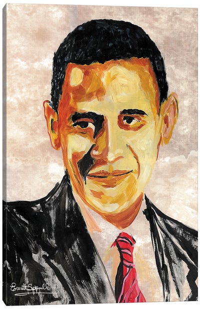 Barack Obama (44th President) Canvas Art Print - Everett Spruill