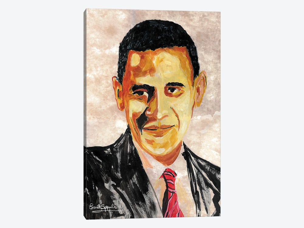 Barack Obama (44th President) by Everett Spruill 1-piece Canvas Art Print