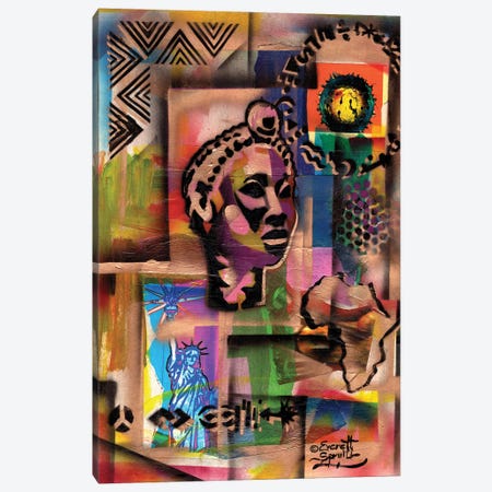 Benin Queen Mother Canvas Print #EVR94} by Everett Spruill Canvas Art