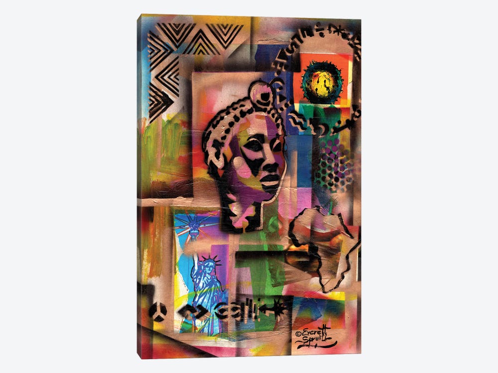 Benin Queen Mother by Everett Spruill 1-piece Canvas Art Print
