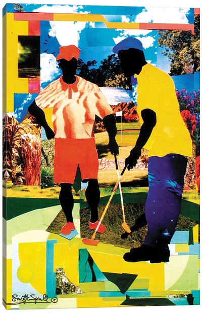 Birdie Putt Canvas Art Print - Golf Art