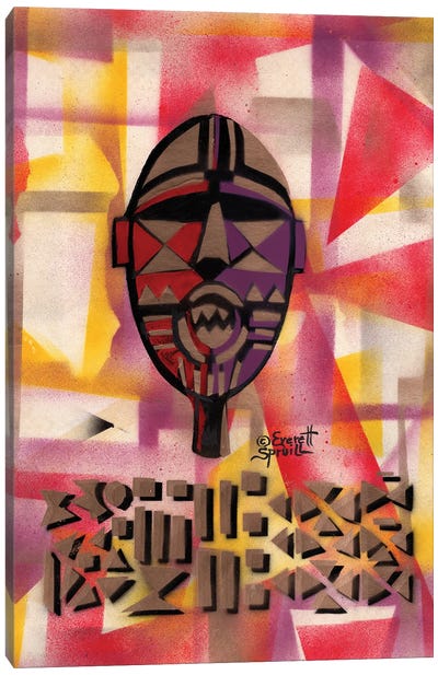 Bwa Mask Of Burkina Faso Canvas Art Print - Everett Spruill