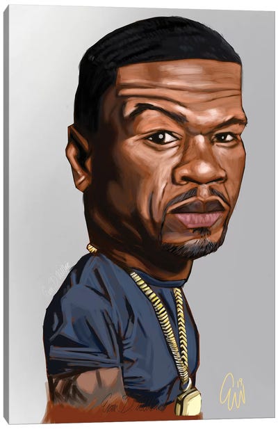 50 Cent Canvas Art Print - 50 Cent