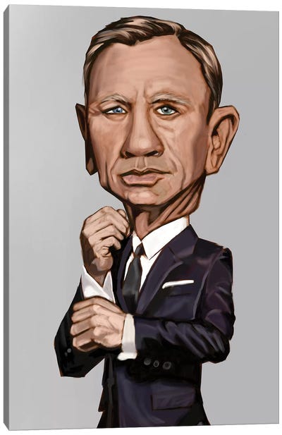 J. Bond (Daniel Craig) Canvas Art Print - James Bond