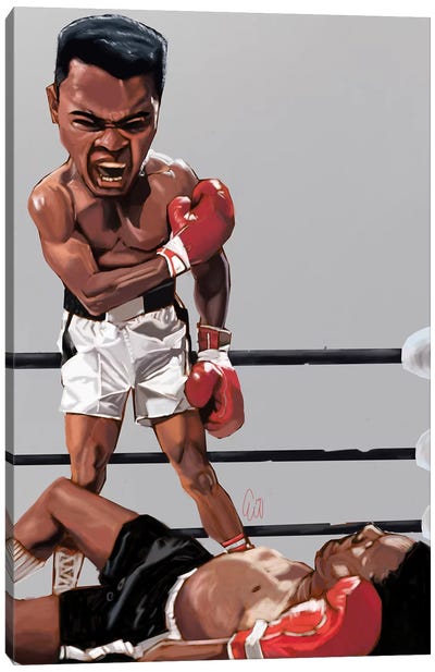 Ali Rumble Canvas Art Print - Humor Art