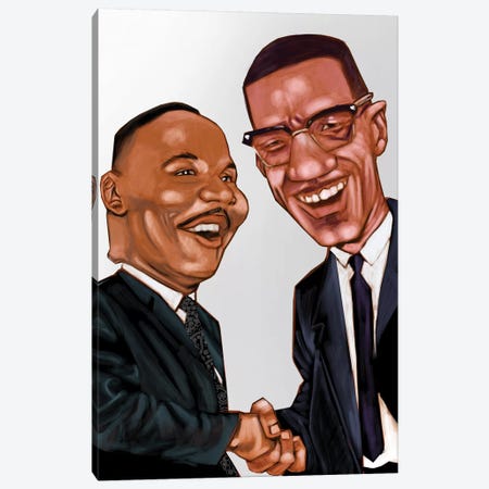 MLK And X Canvas Print #EVW33} by Evan Williams Canvas Artwork