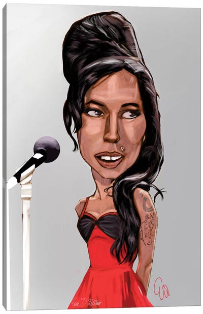 Amy Winehouse Canvas Art Print - Evan Williams