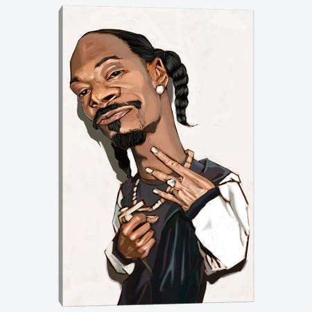 Snoop Dogg Canvas Print #EVW42} by Evan Williams Canvas Art Print