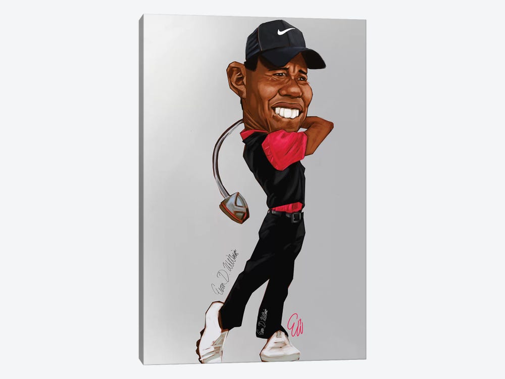 Tiger Woods by Evan Williams 1-piece Art Print