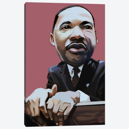 MLK Canvas Print #EVW69} by Evan Williams Art Print