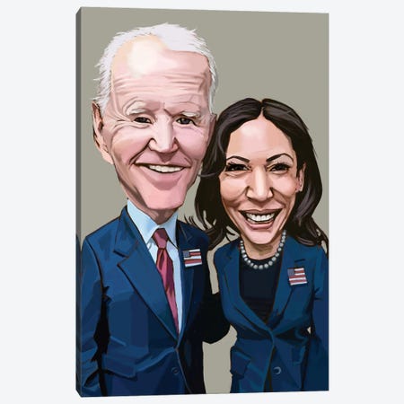 Biden + Harris Canvas Print #EVW82} by Evan Williams Canvas Print
