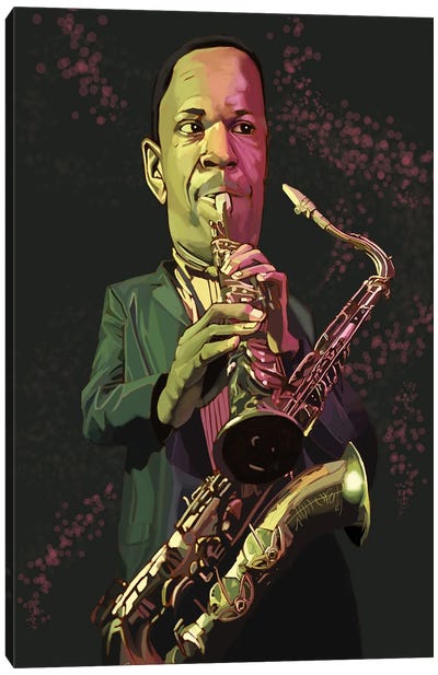Coltrane Canvas Art Print - Saxophone Art