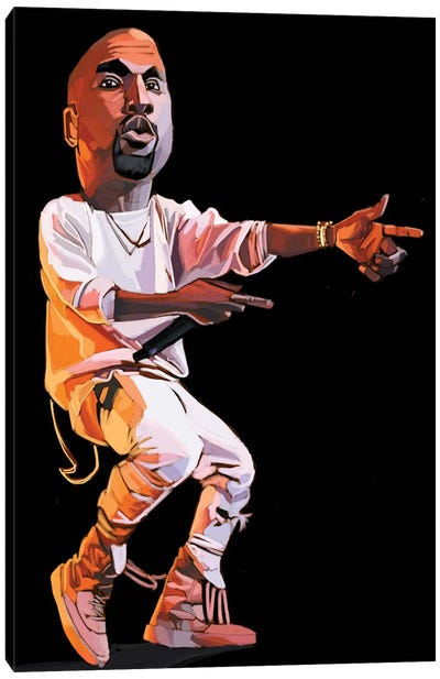 Kayne Canvas Art Print - Kanye West