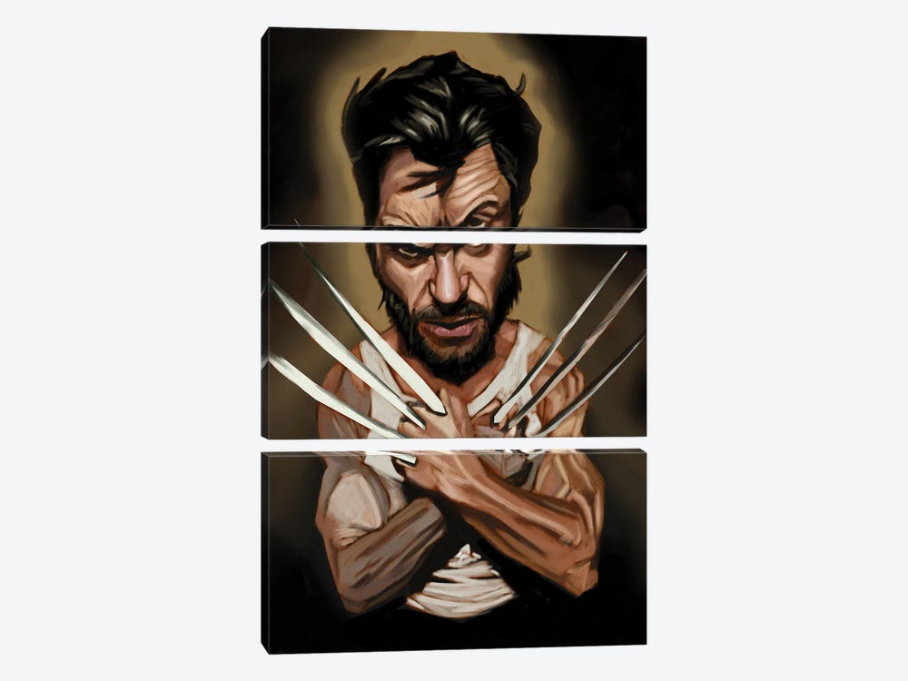 Wolverine by Evan Williams 3-piece Canvas Print