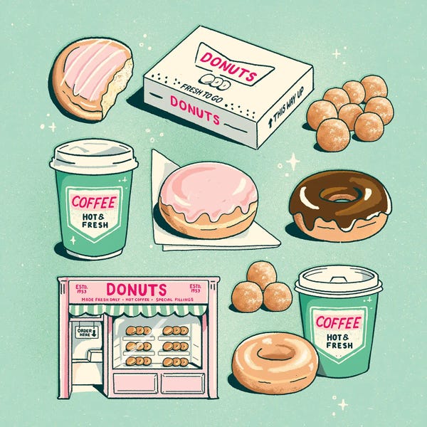 Fine Art Print: Donuts by Eve Anderson