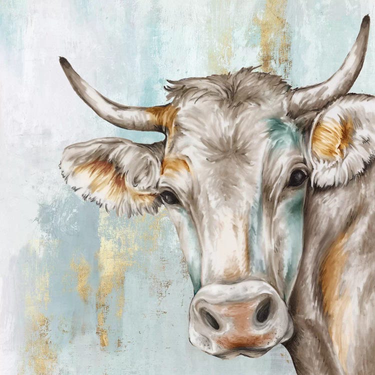 Headstrong Cow by Eva Watts wall art