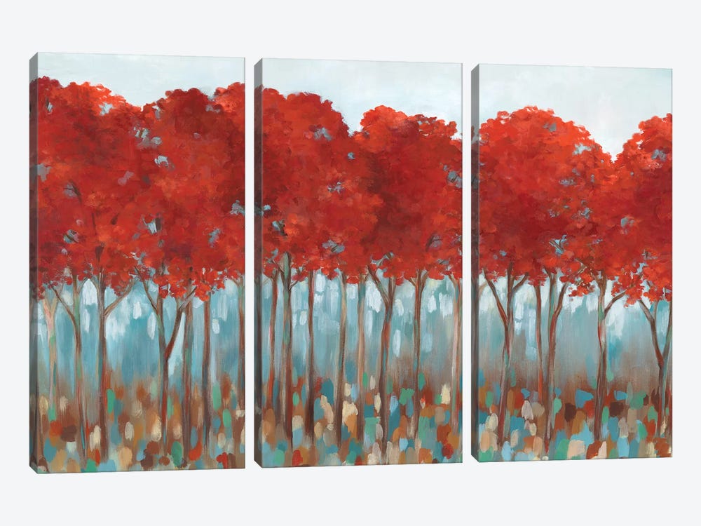 Red Rover by Eva Watts 3-piece Canvas Art Print