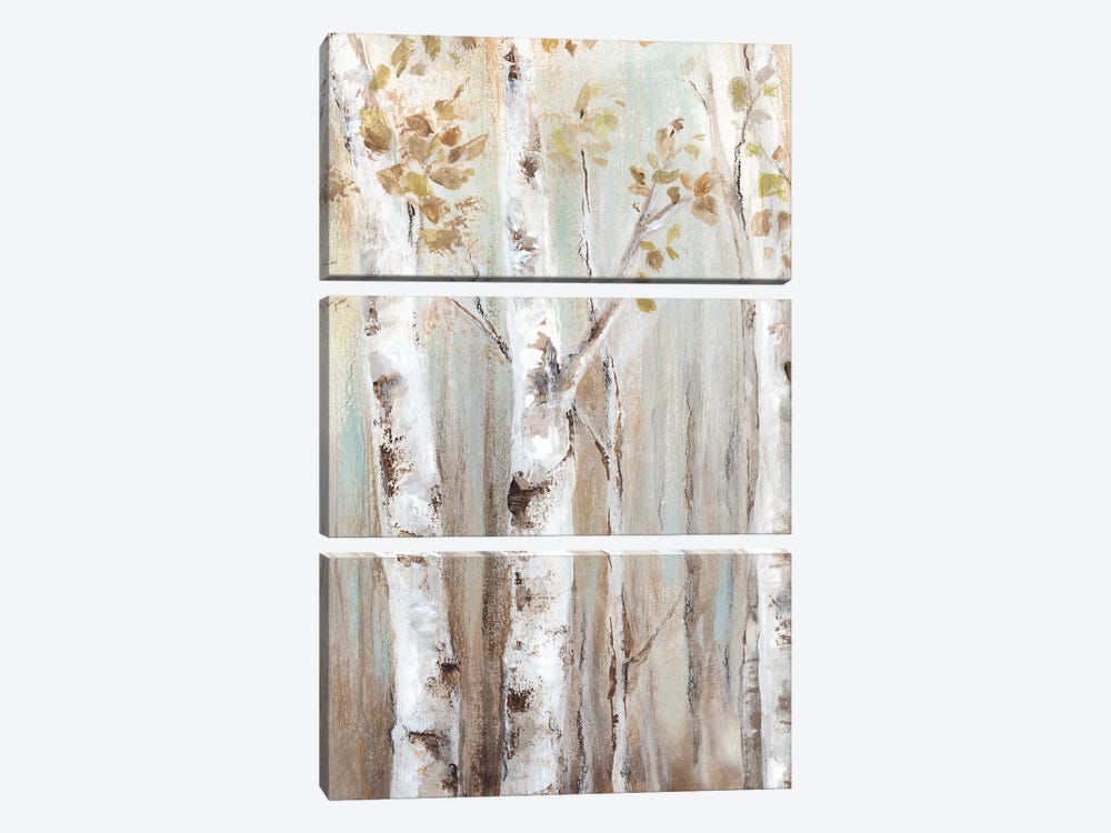 Sunset Birch Forest I  by Eva Watts 3-piece Canvas Artwork