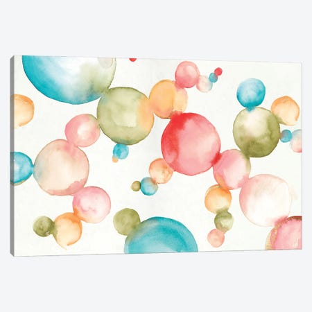 Bubblegum Balloons  Canvas Print #EWA144} by Eva Watts Canvas Art Print