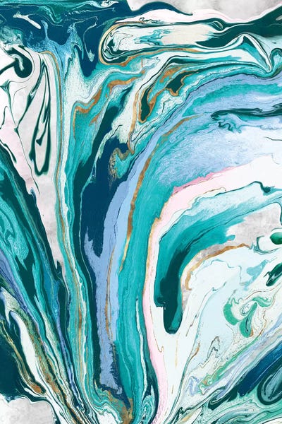 Large Modern Art - Canvas Prints: Marble Petroleum III  by Eva Watts