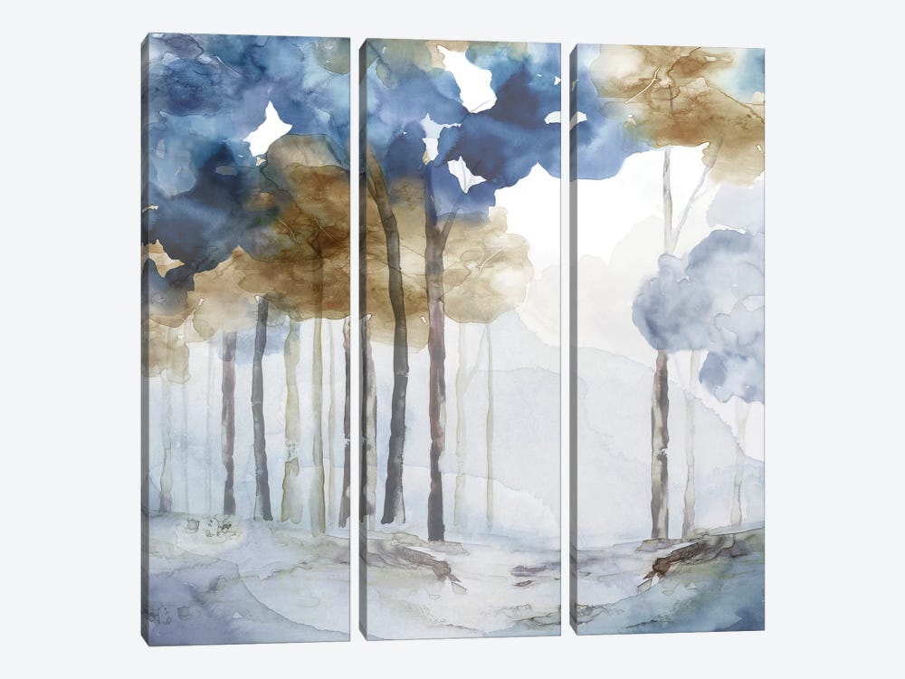 In the Blue Forest I  by Eva Watts 3-piece Canvas Artwork