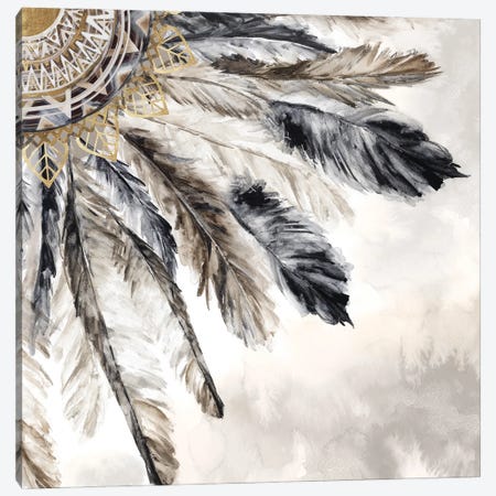Necklace of Feathers III  Canvas Print #EWA160} by Eva Watts Canvas Artwork