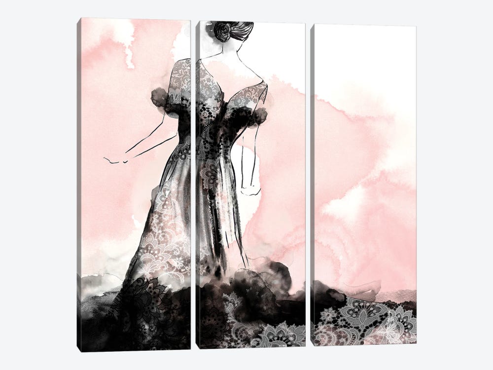 Laced Woman I  by Eva Watts 3-piece Canvas Wall Art