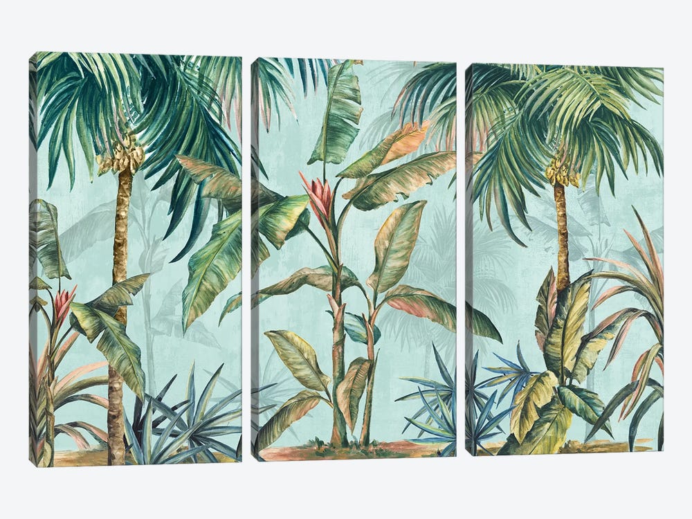 Lushed Palms  by Eva Watts 3-piece Canvas Art