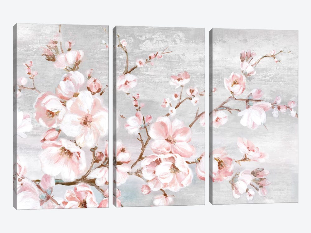Spring Cherry Blossoms I  by Eva Watts 3-piece Art Print