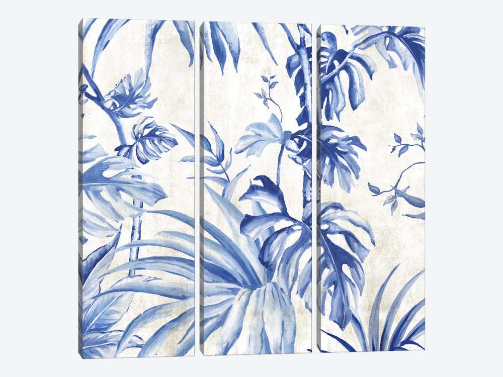 Palms Toile II  by Eva Watts 3-piece Canvas Print