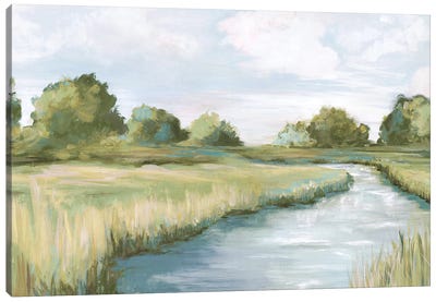 Country River Canvas Art Print - Countryside Art