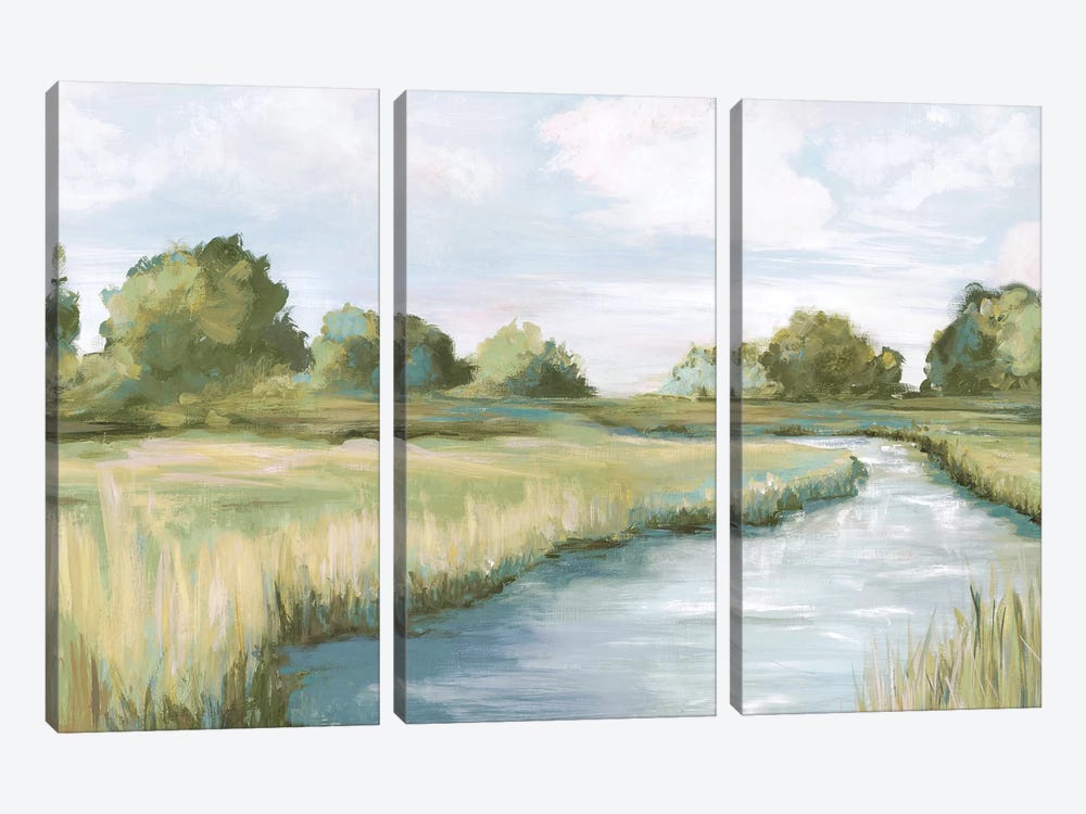 Country River by Eva Watts 3-piece Canvas Art Print
