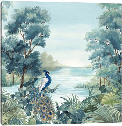 Peafowl Canvas Art Print - Eva Watts