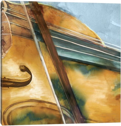 Musical Violin Canvas Art Print - Classical Music Art