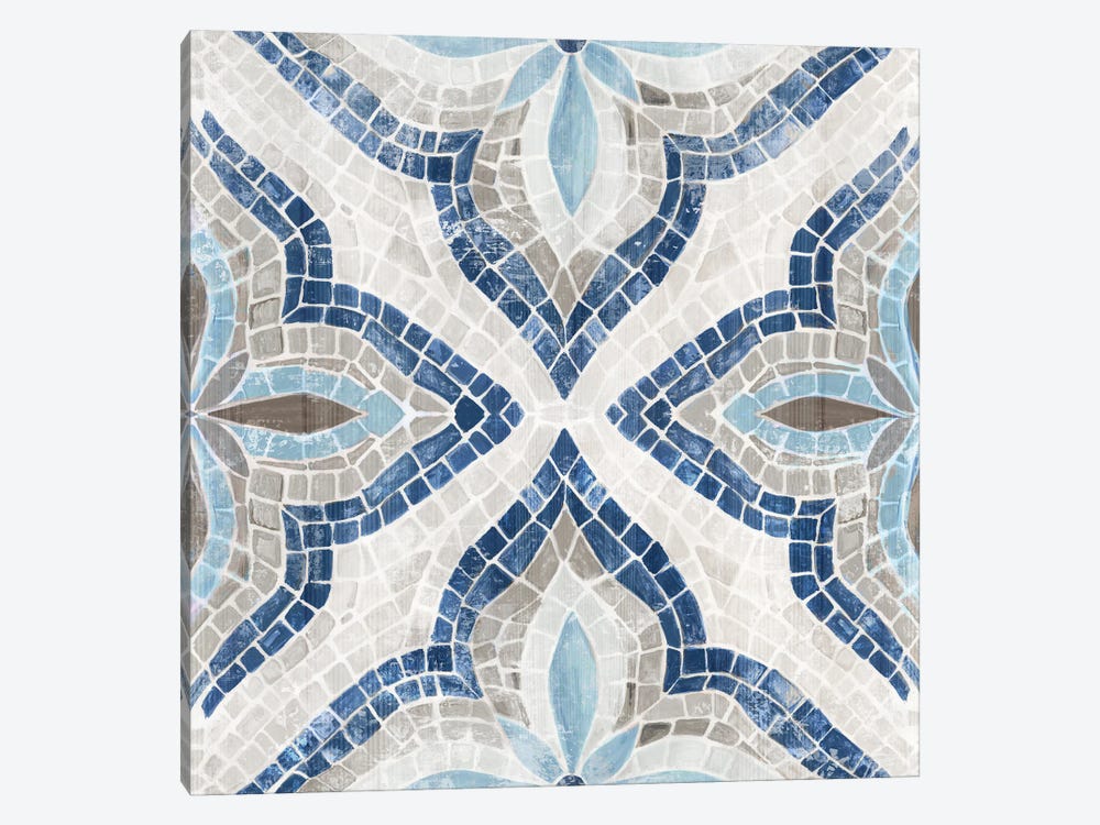 Blue Morrocan Tile by Eva Watts 1-piece Canvas Art