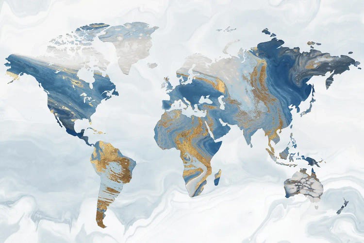 Geode Map by Eva Watts wall art