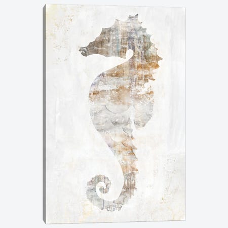 Rustic Seahorse Canvas Print #EWA413} by Eva Watts Canvas Artwork